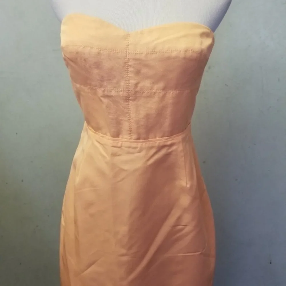 NWT J.Crew Tube top open back PEACH dress women's size 4 (U23) - Picture 8 of 8